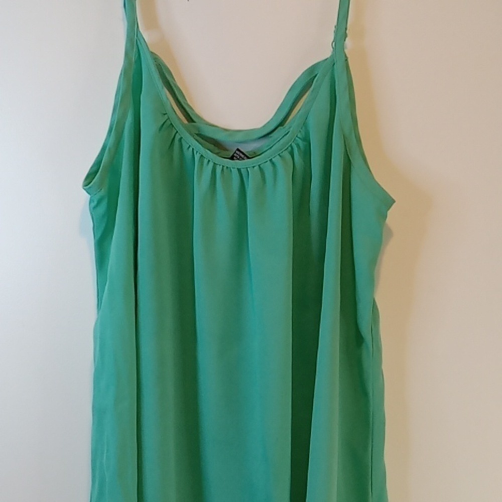 Torrid Strap Tank Top Blouse Turquoise Summer ☀️ Women's Sz 0 EUC NICE! - Picture 3 of 16